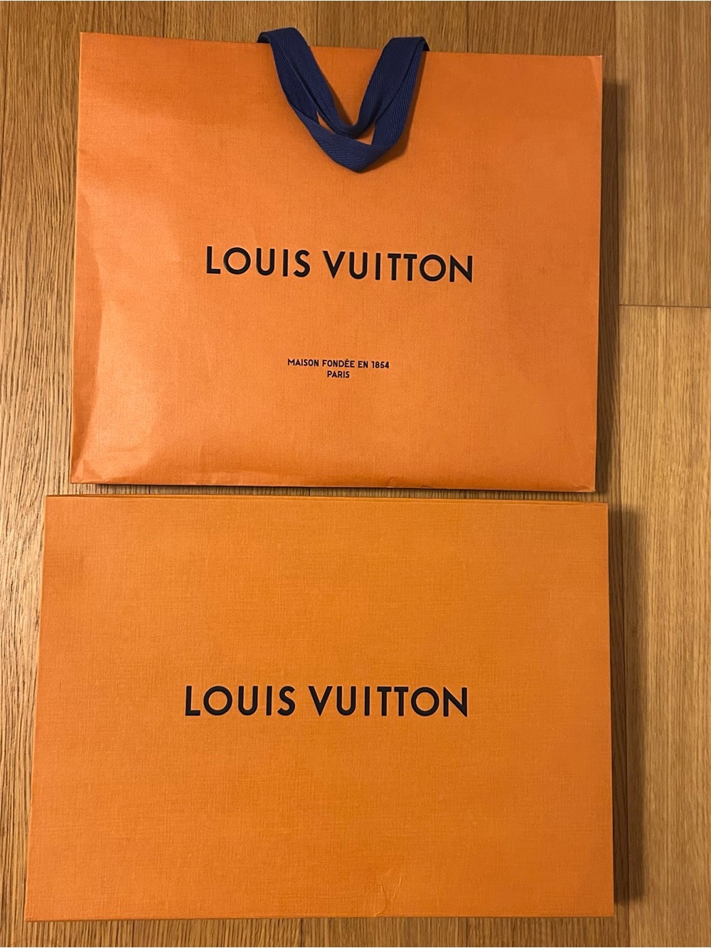 Louis Vuitton gift box and shopping bag